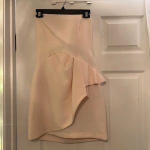 Light pink/blush strapless cocktail dress. Size L